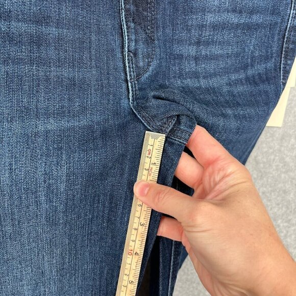 Anthropologie Unpublished Ella Sky High Rise Skinny Jeans Size 26 Dark Wash NEW - Picture 13 of 14